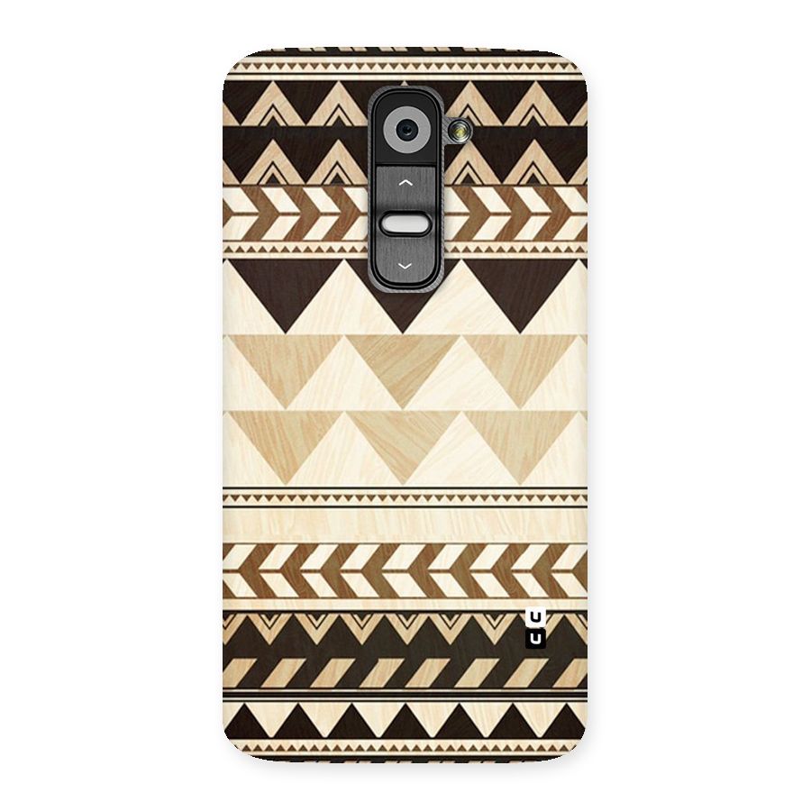 Wooden Printed Chevron Back Case for LG G2