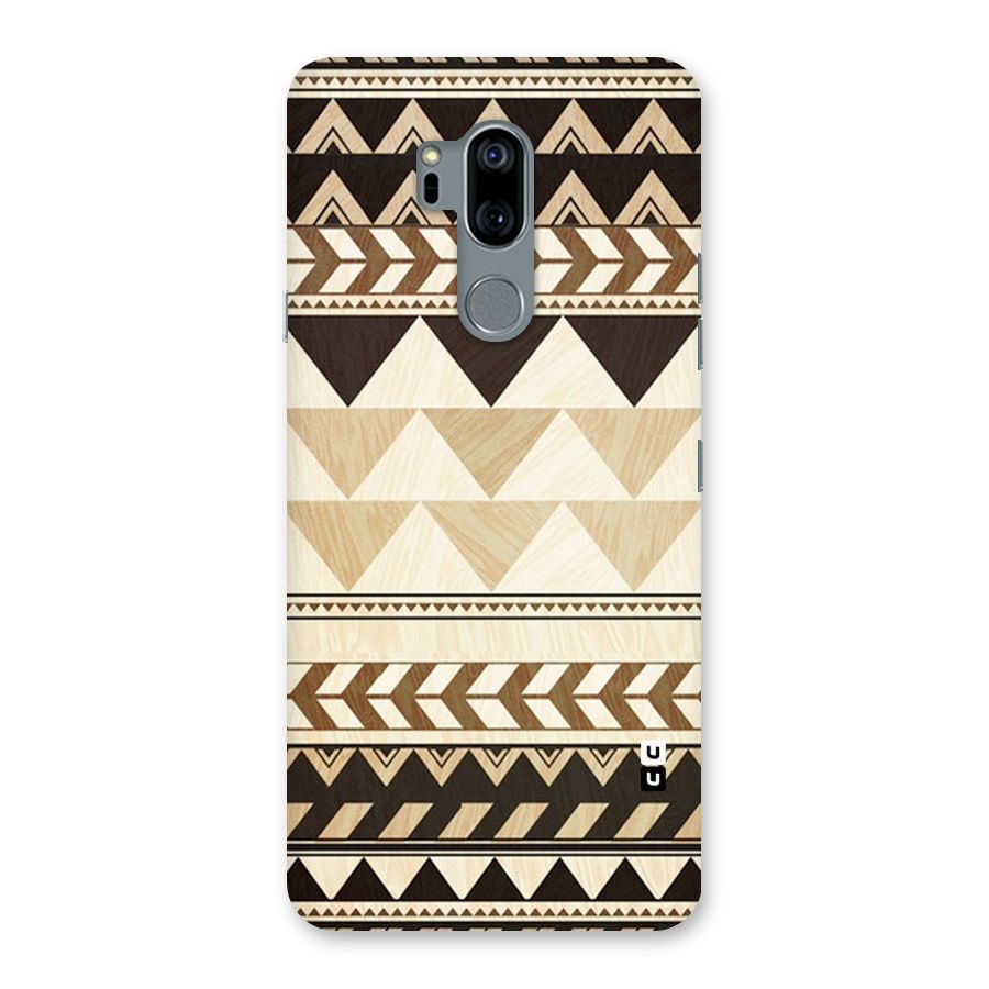 Wooden Printed Chevron Back Case for LG G7