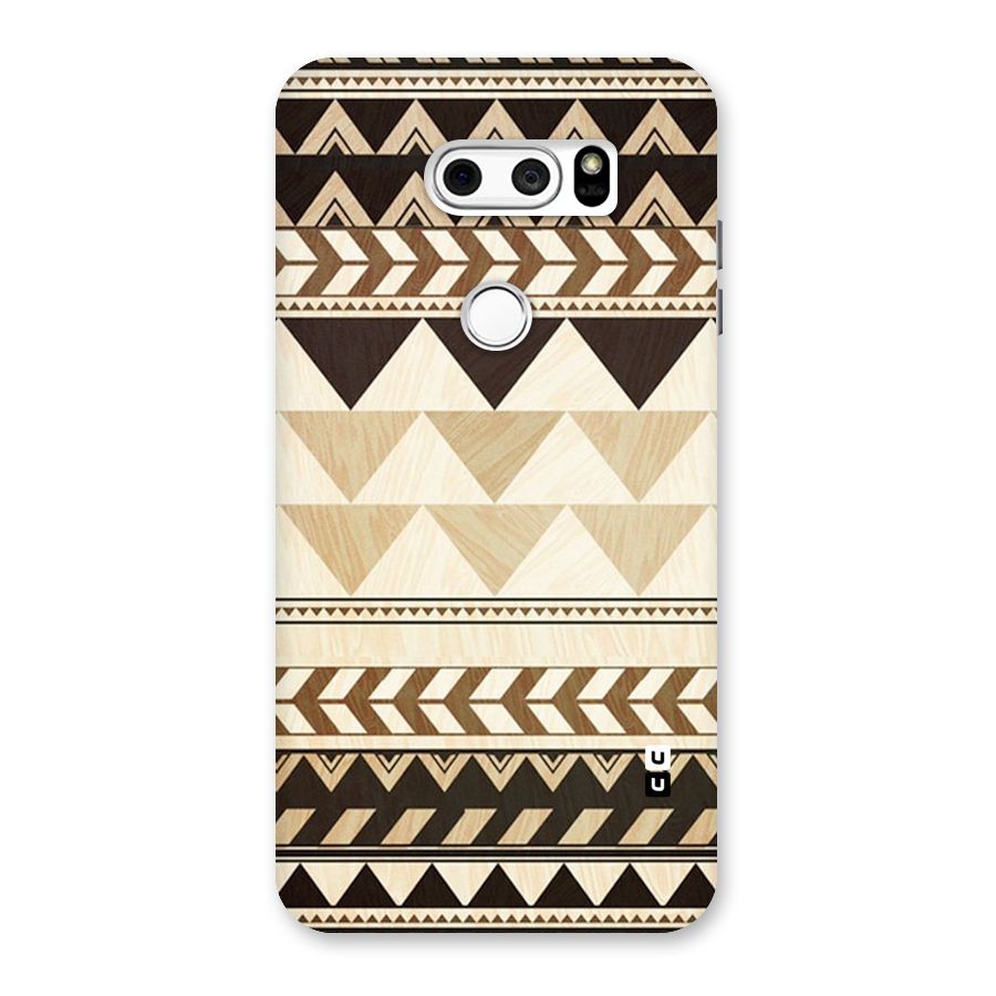 Wooden Printed Chevron Back Case for LG V30