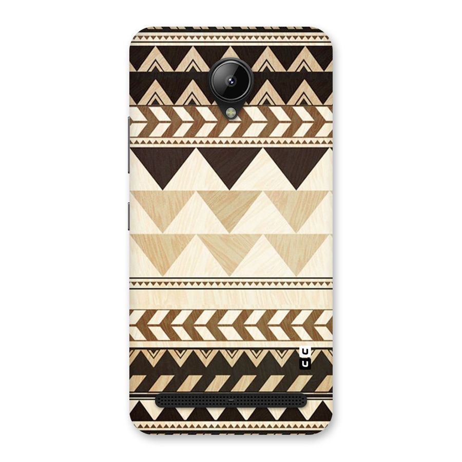 Wooden Printed Chevron Back Case for Lenovo C2