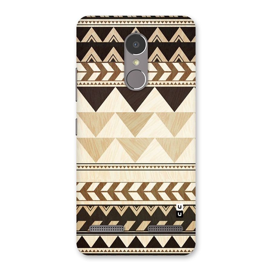 Wooden Printed Chevron Back Case for Lenovo K6