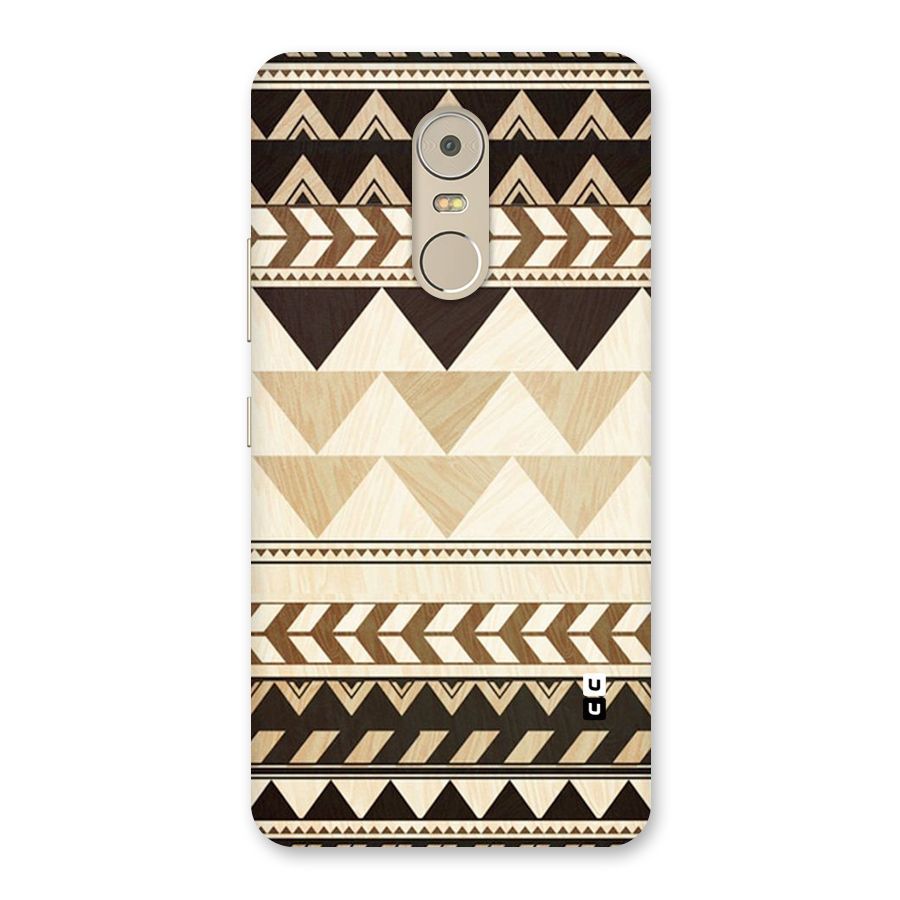 Wooden Printed Chevron Back Case for Lenovo K6 Note