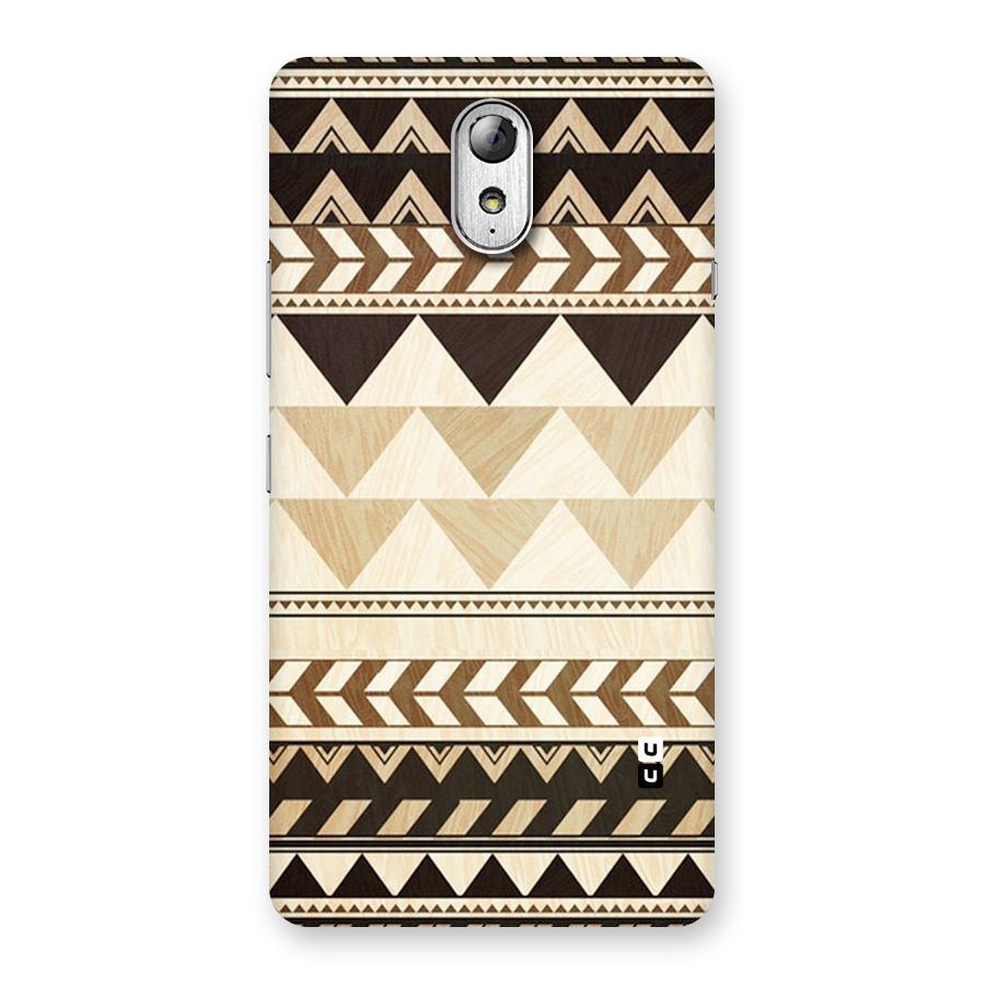 Wooden Printed Chevron Back Case for Lenovo Vibe P1M