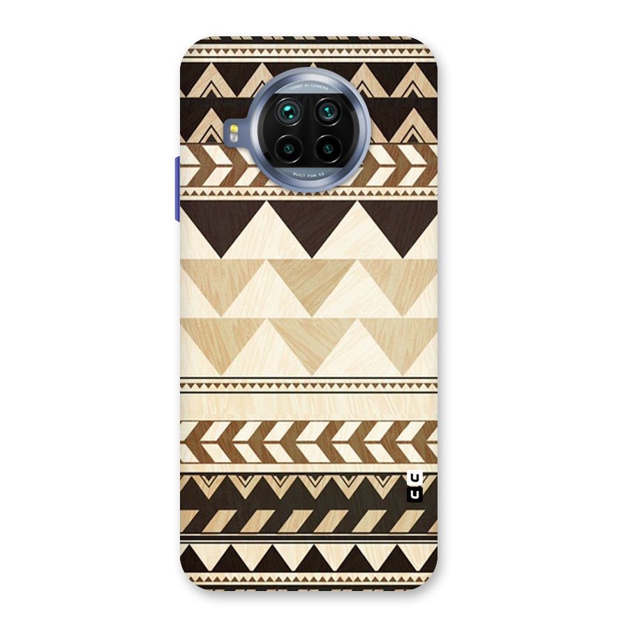 Wooden Printed Chevron Back Case for Mi 10i