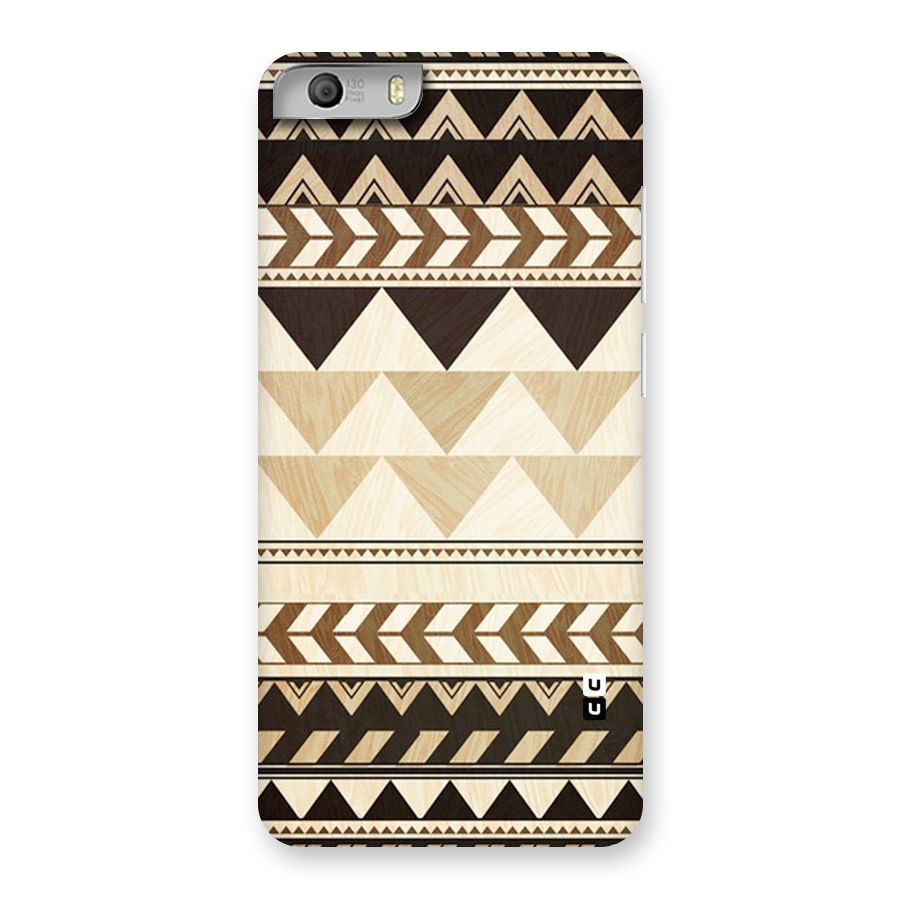 Wooden Printed Chevron Back Case for Micromax Canvas Knight 2