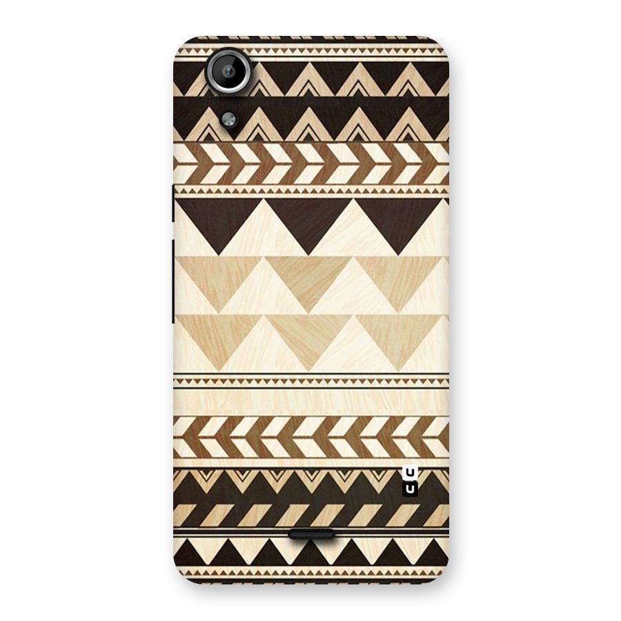Wooden Printed Chevron Back Case for Micromax Canvas Selfie Lens Q345