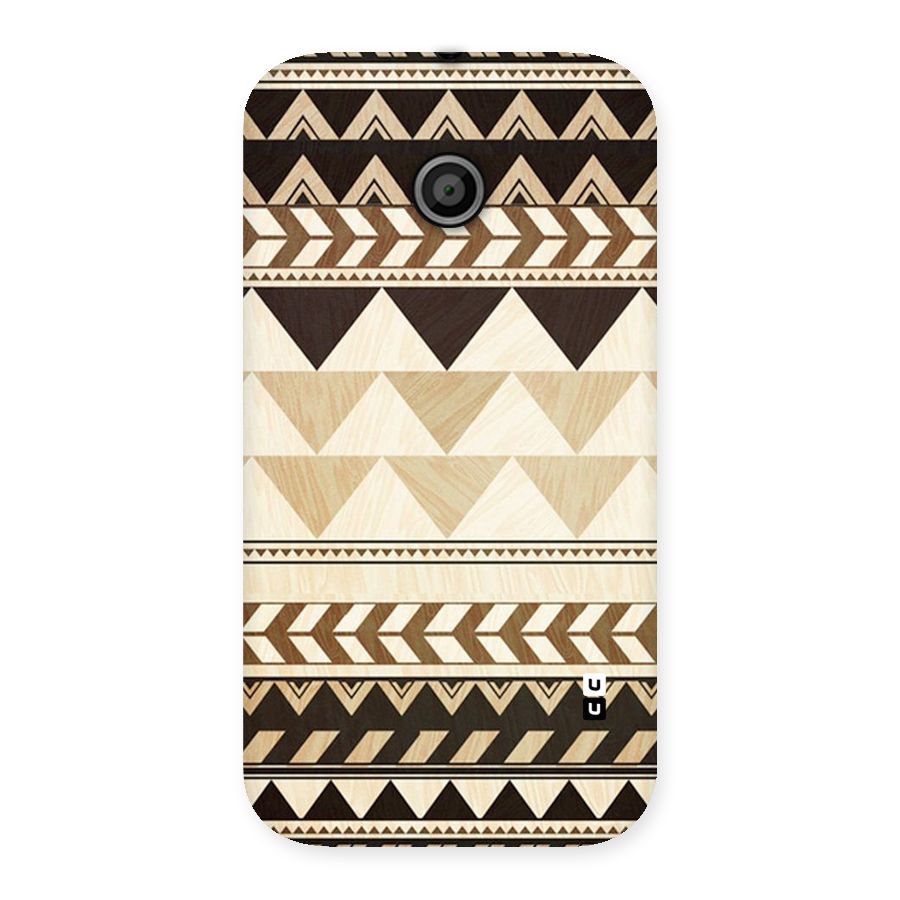 Wooden Printed Chevron Back Case for Moto E