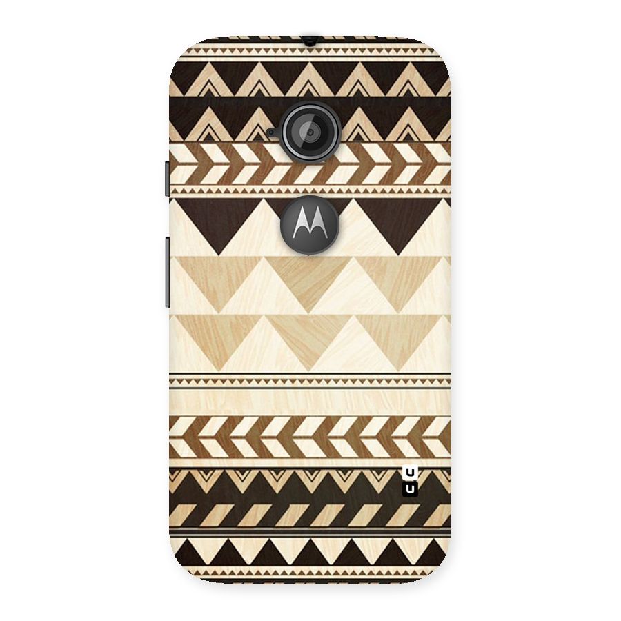 Wooden Printed Chevron Back Case for Moto E 2nd Gen