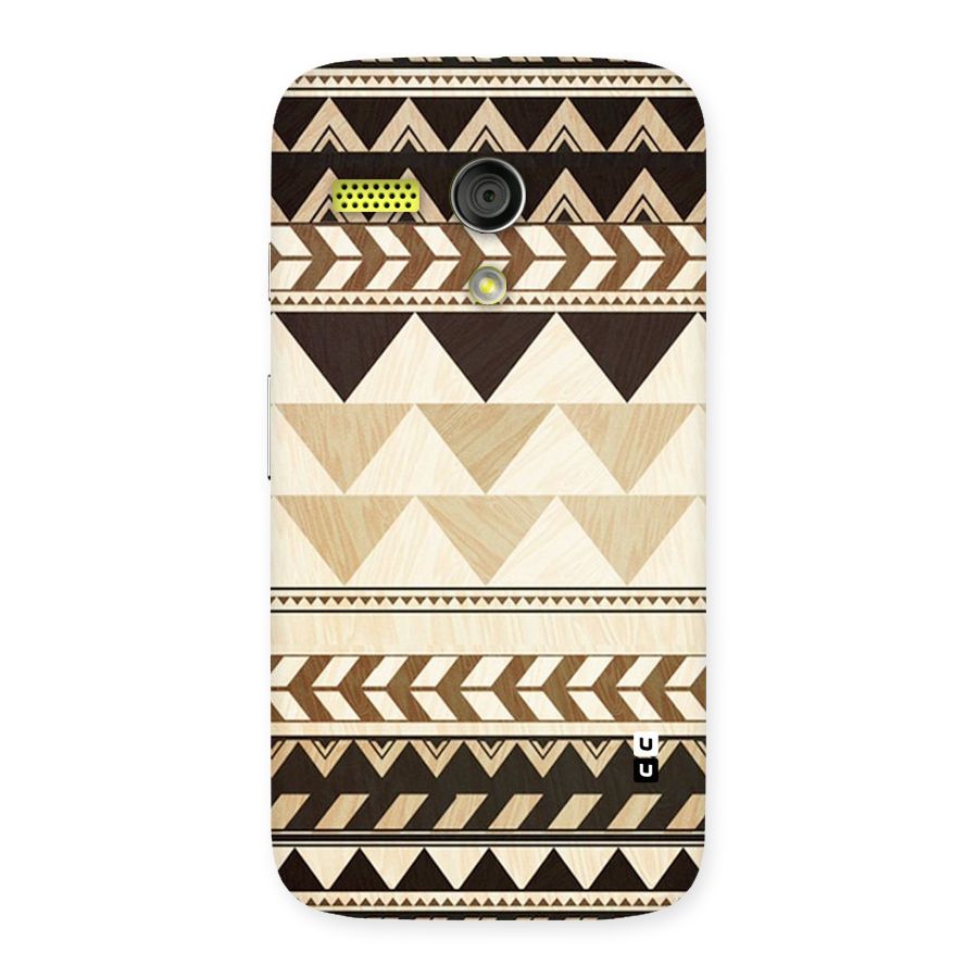 Wooden Printed Chevron Back Case for Moto G