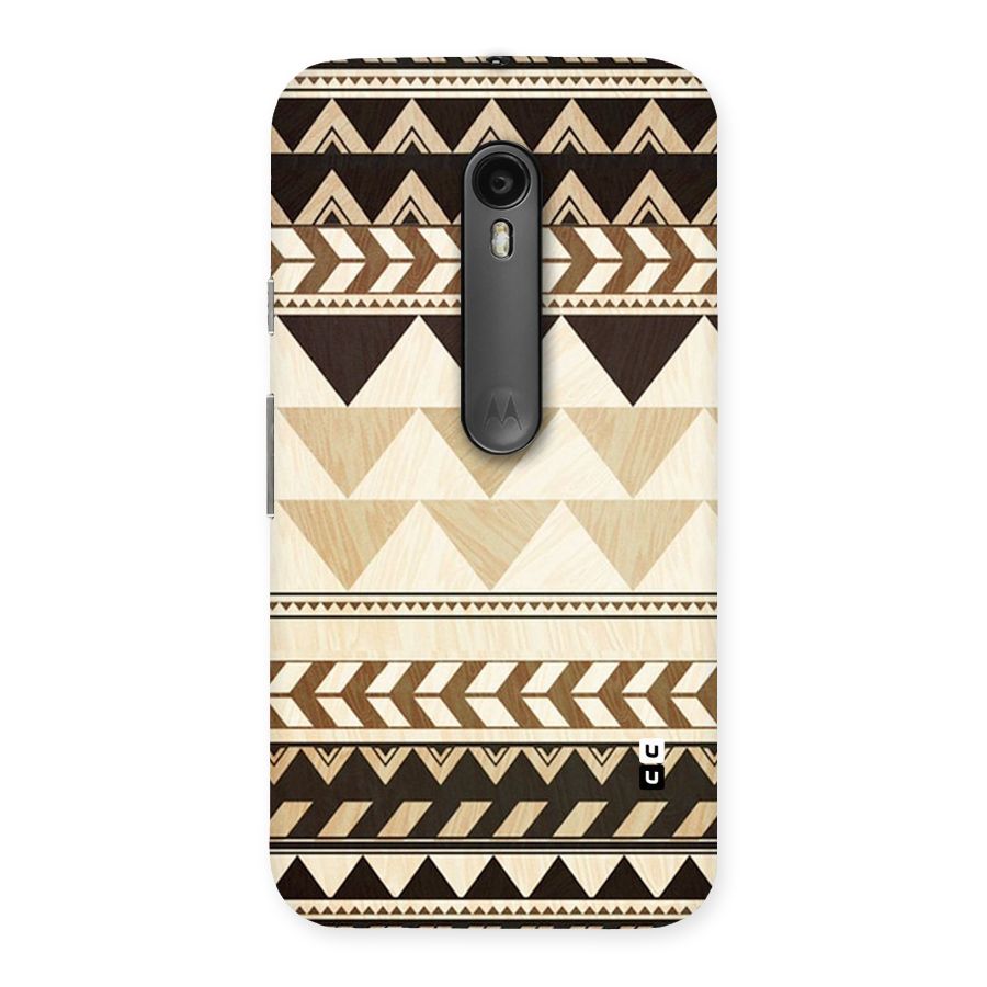 Wooden Printed Chevron Back Case for Moto G Turbo