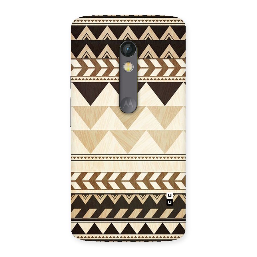 Wooden Printed Chevron Back Case for Moto X Play