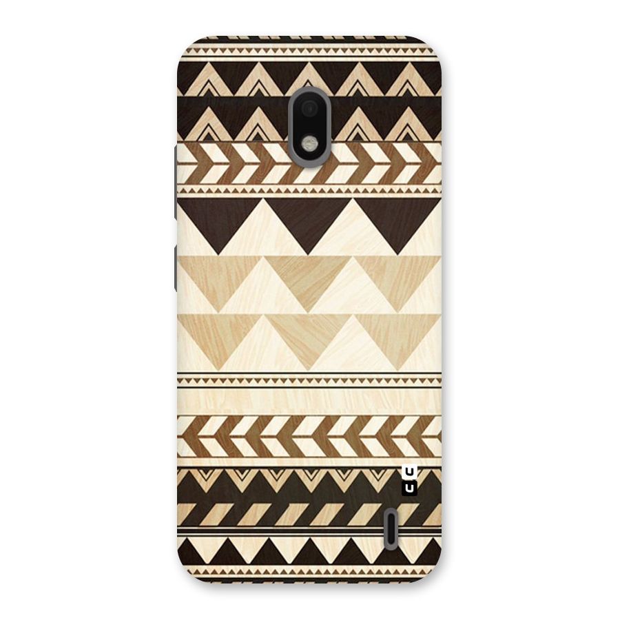 Wooden Printed Chevron Back Case for Nokia 2.2