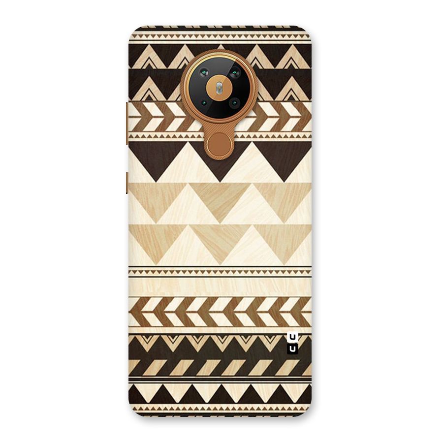 Wooden Printed Chevron Back Case for Nokia 5.3