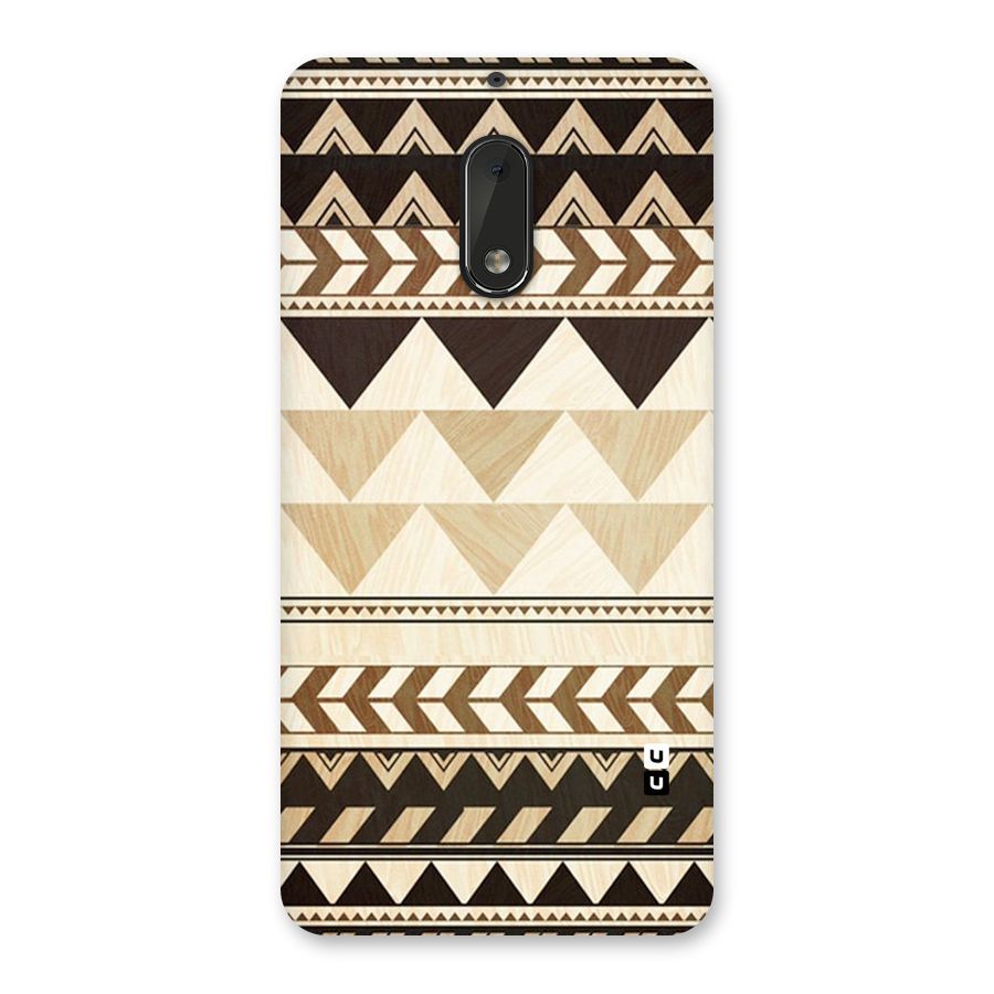 Wooden Printed Chevron Back Case for Nokia 6