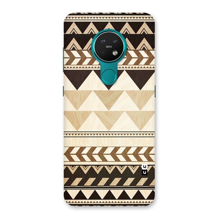 Wooden Printed Chevron Back Case for Nokia 7.2