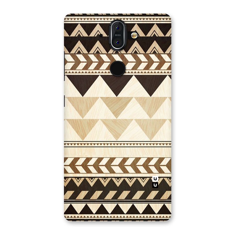 Wooden Printed Chevron Back Case for Nokia 8 Sirocco