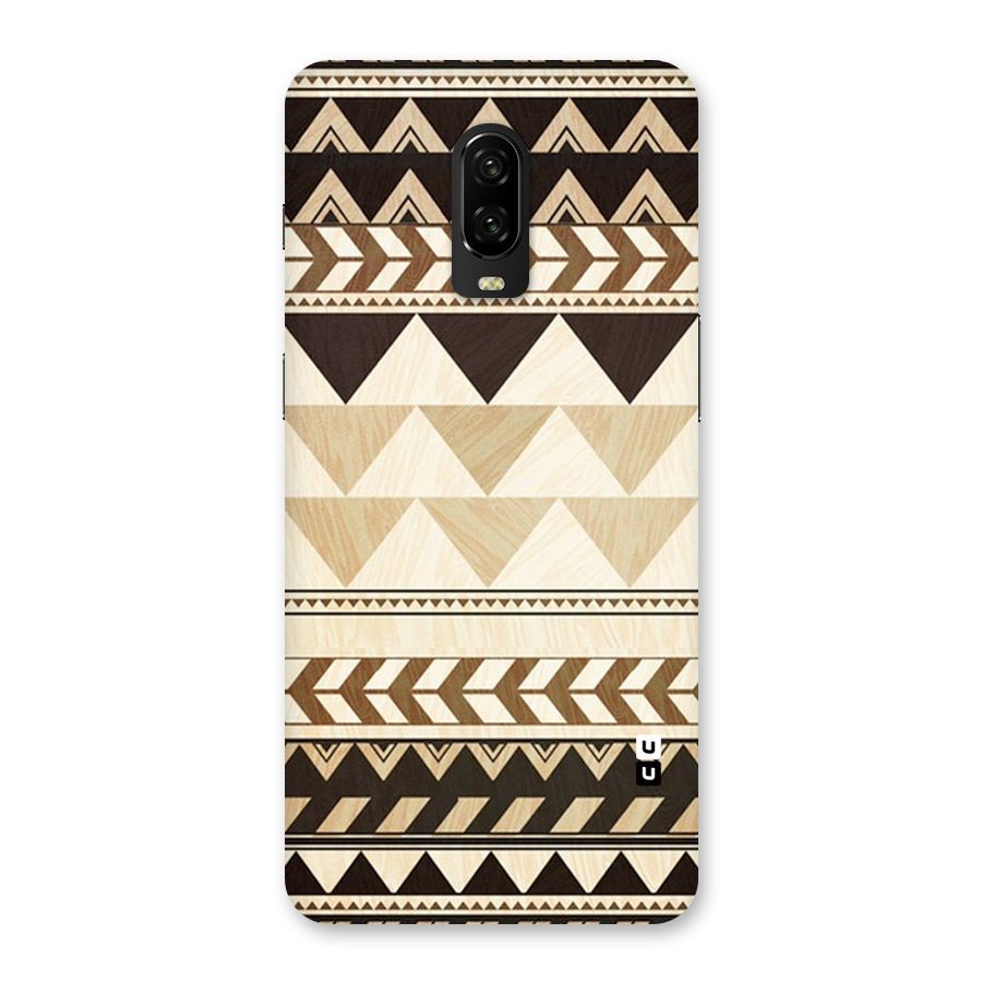 Wooden Printed Chevron Back Case for OnePlus 6T