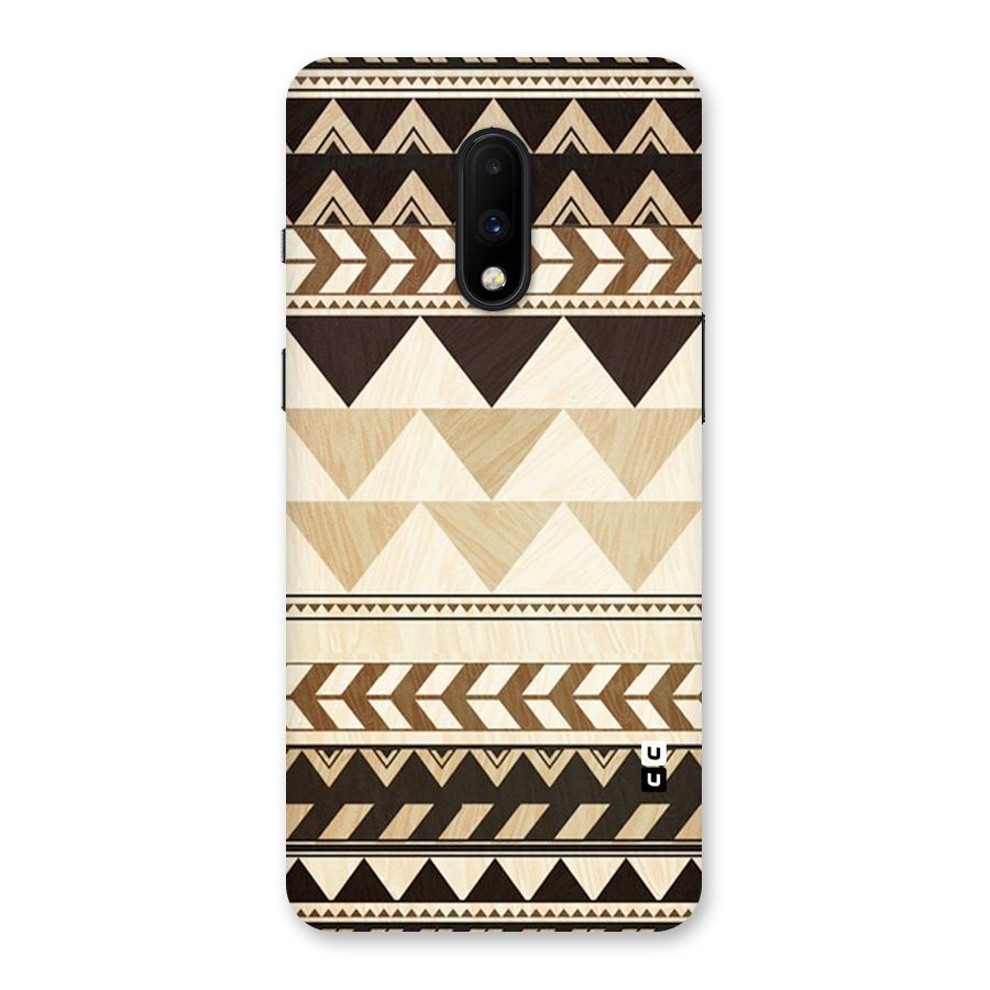 Wooden Printed Chevron Back Case for OnePlus 7