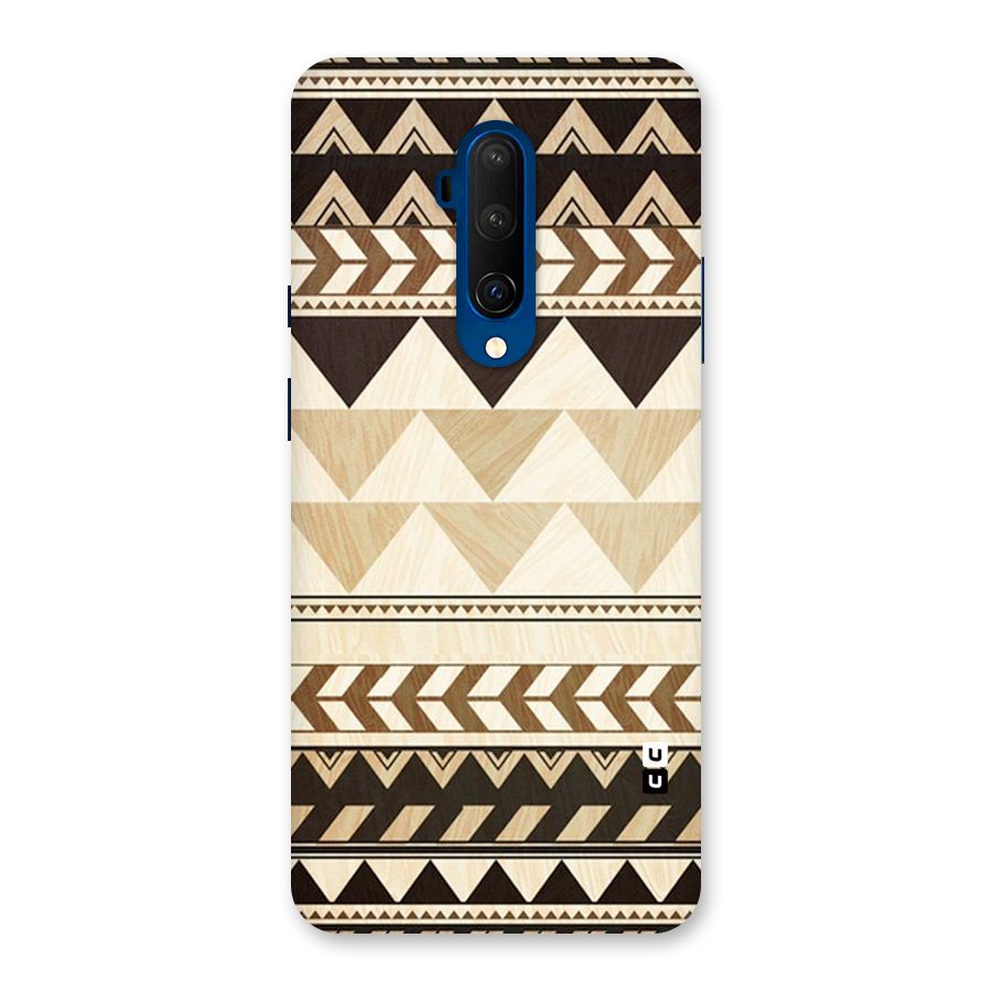 Wooden Printed Chevron Back Case for OnePlus 7T Pro