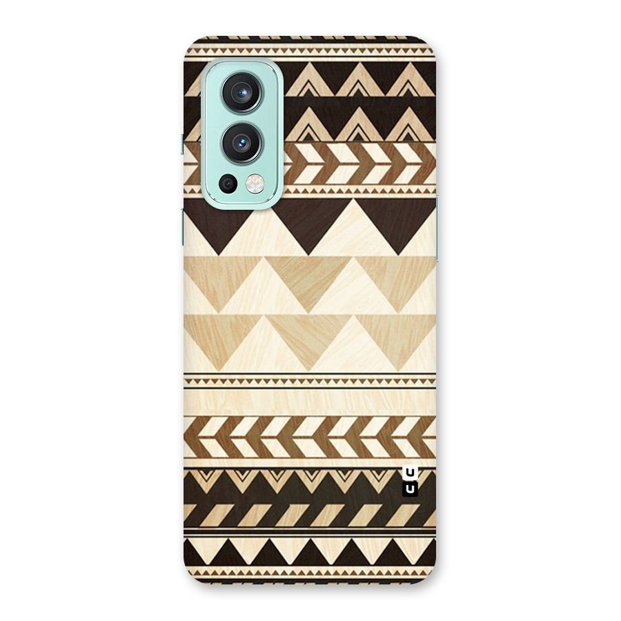 Wooden Printed Chevron Back Case for OnePlus Nord 2 5G