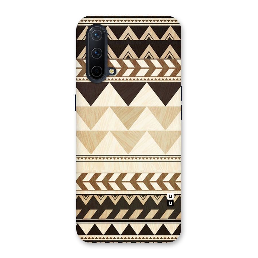 Wooden Printed Chevron Back Case for OnePlus Nord CE 5G