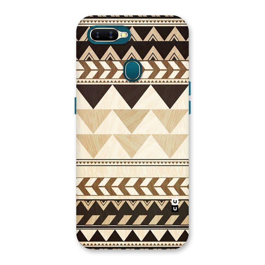 Wooden Printed Chevron Back Case for Oppo A11k