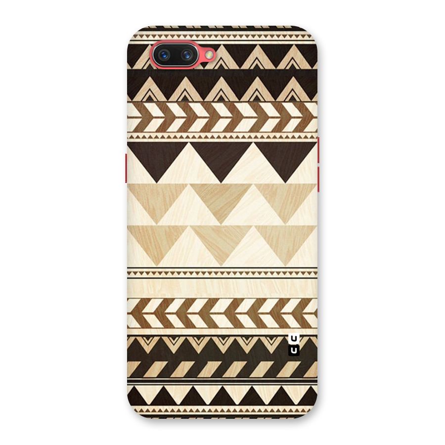 Wooden Printed Chevron Back Case for Oppo A3s