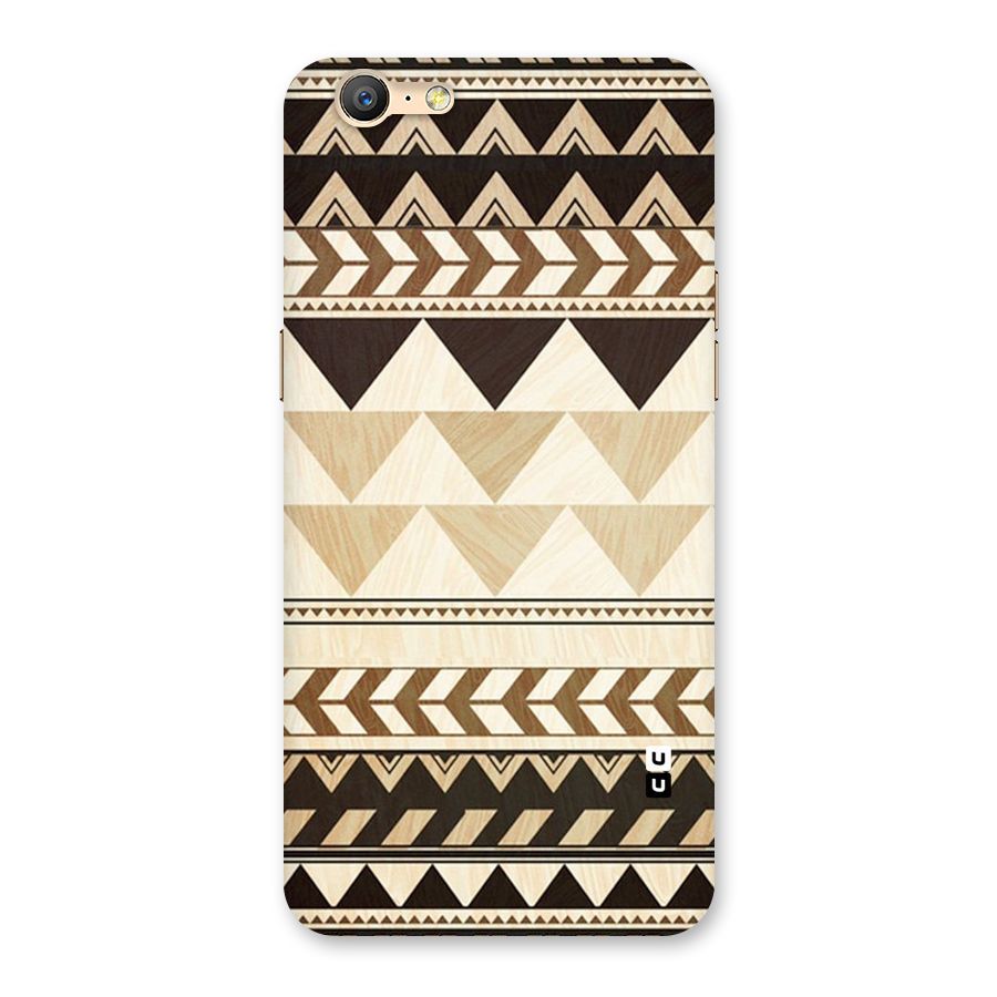 Wooden Printed Chevron Back Case for Oppo A57