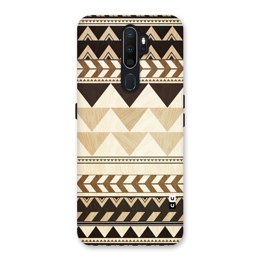 Wooden Printed Chevron Back Case for Oppo A5 (2020)