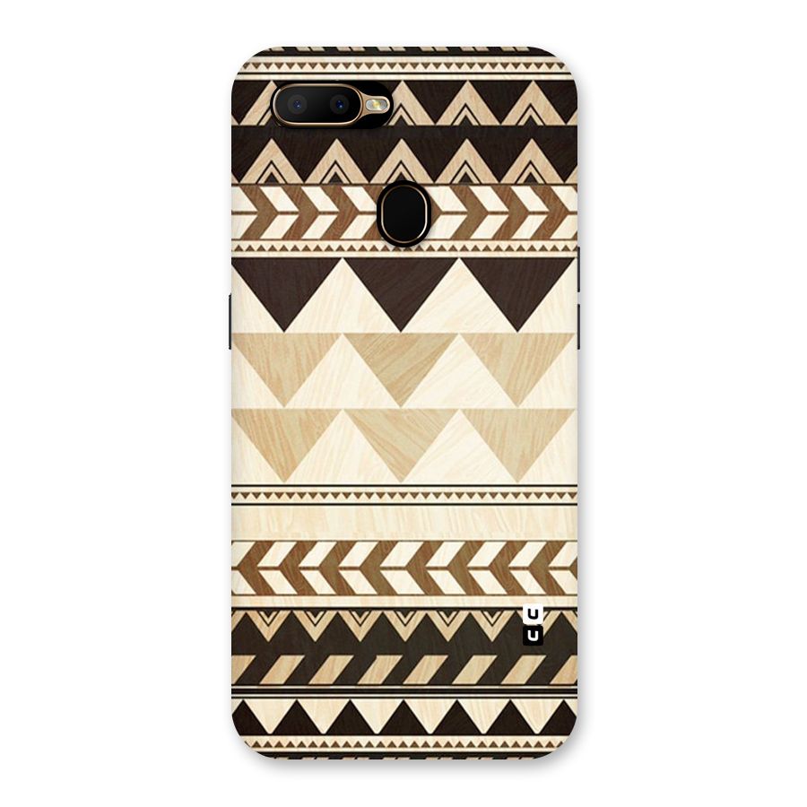 Wooden Printed Chevron Back Case for Oppo A5s