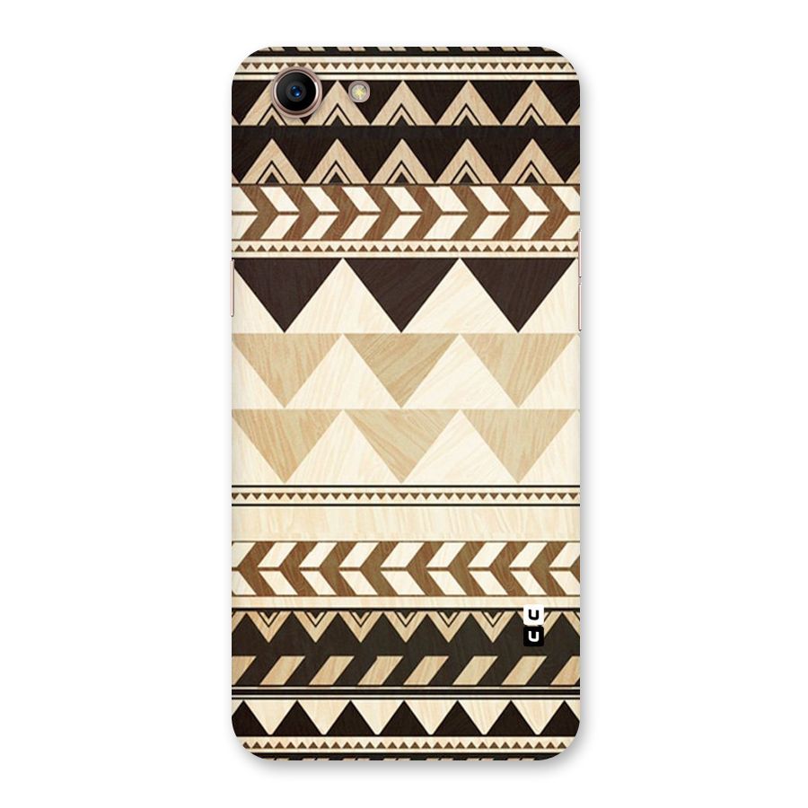 Wooden Printed Chevron Back Case for Oppo A83 (2018)