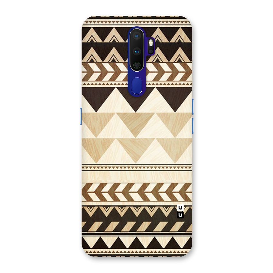 Wooden Printed Chevron Back Case for Oppo A9 (2020)