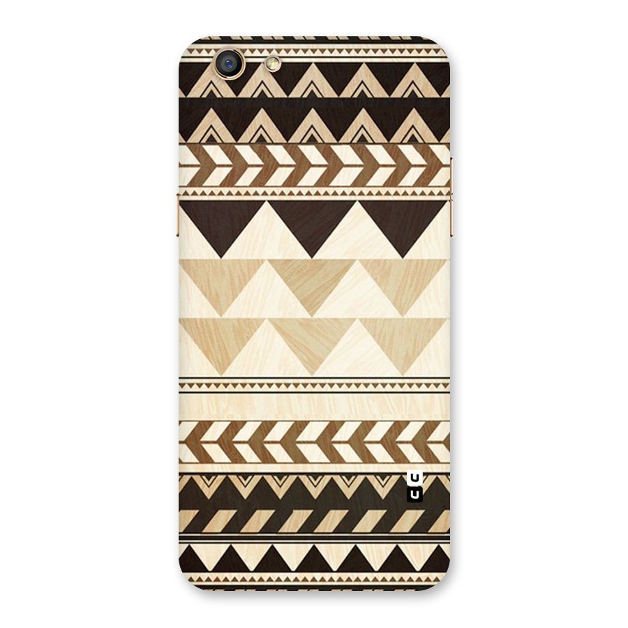 Wooden Printed Chevron Back Case for Oppo F3