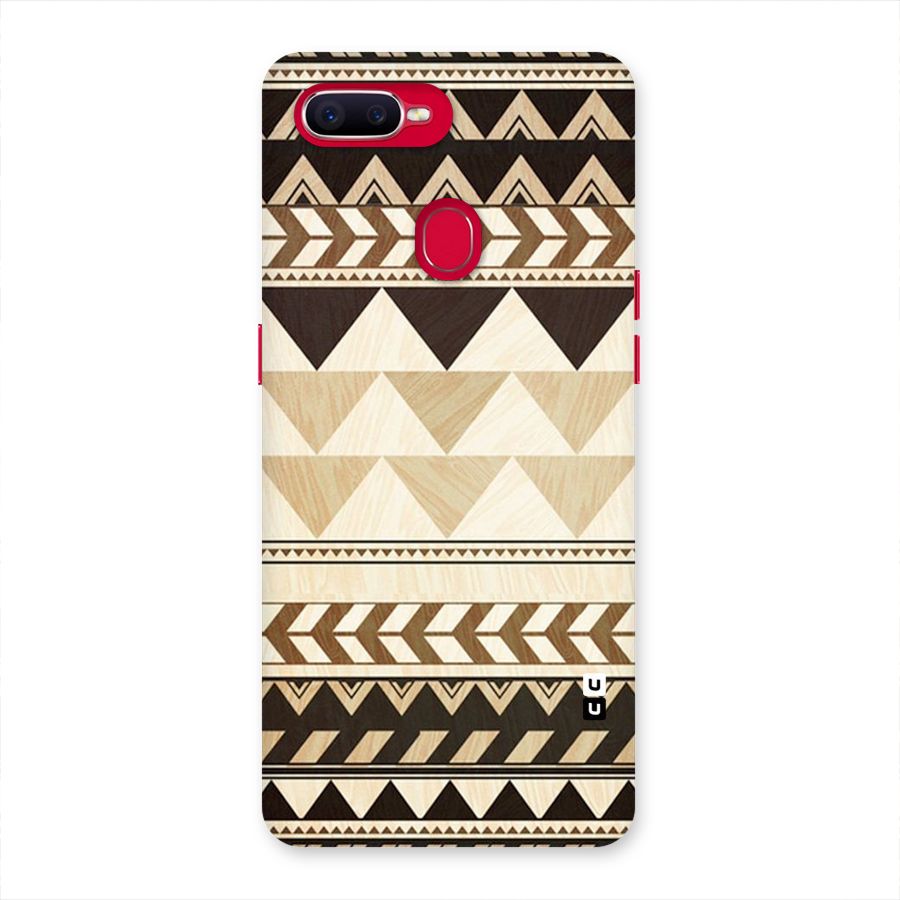 Wooden Printed Chevron Back Case for Oppo F9 Pro