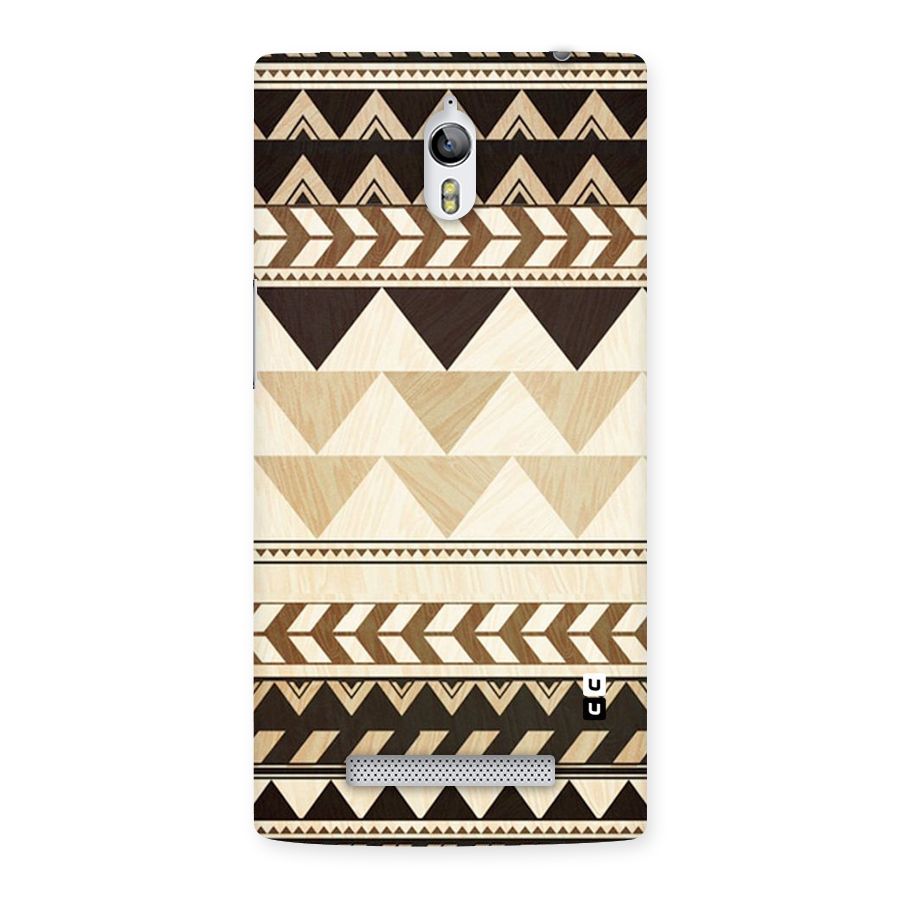 Wooden Printed Chevron Back Case for Oppo Find 7