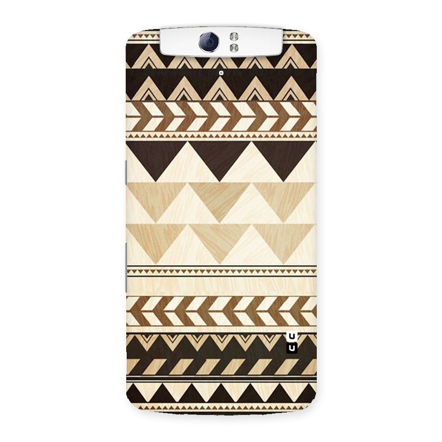 Wooden Printed Chevron Back Case for Oppo N1