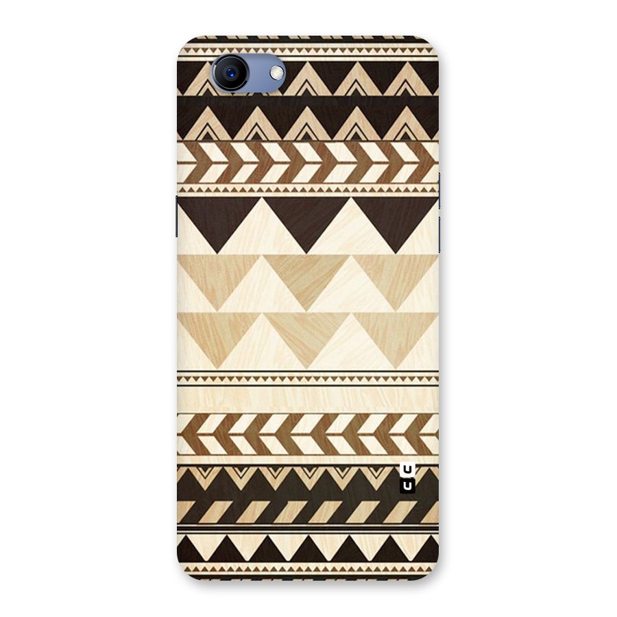 Wooden Printed Chevron Back Case for Oppo Realme 1