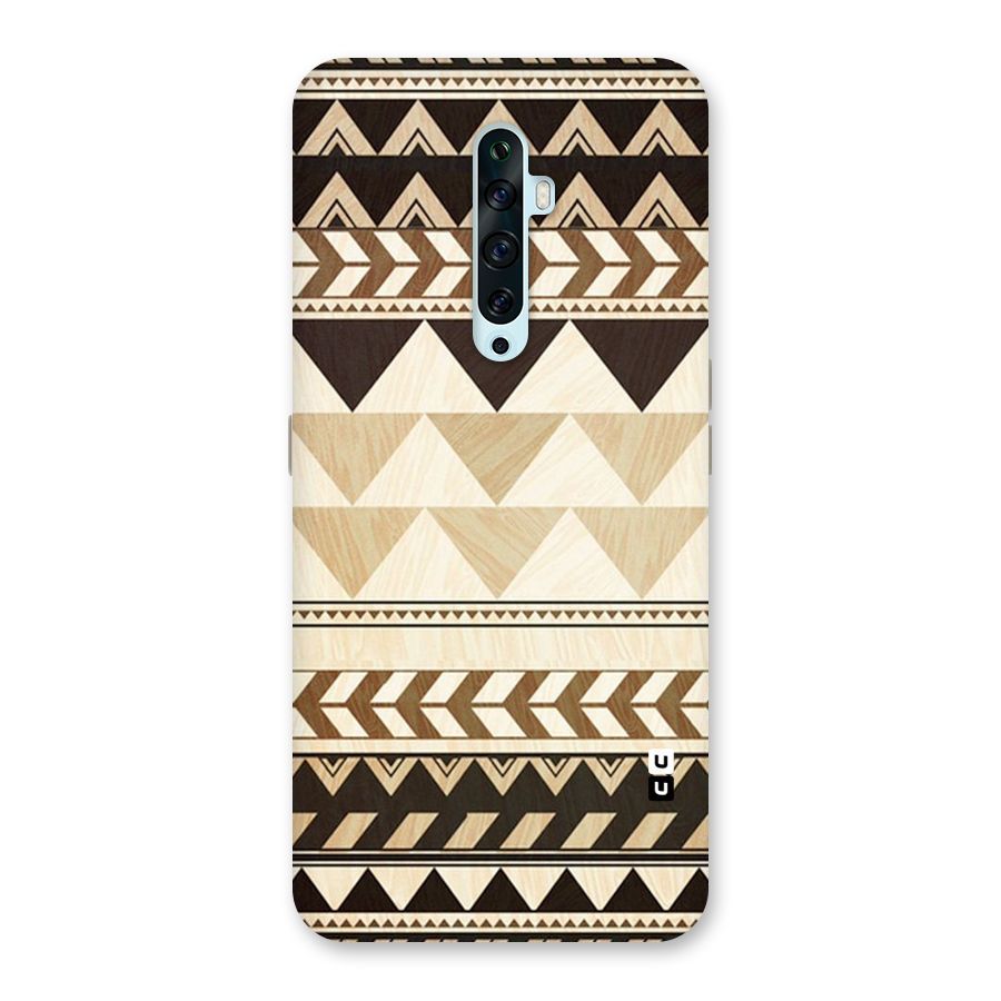 Wooden Printed Chevron Back Case for Oppo Reno2 Z