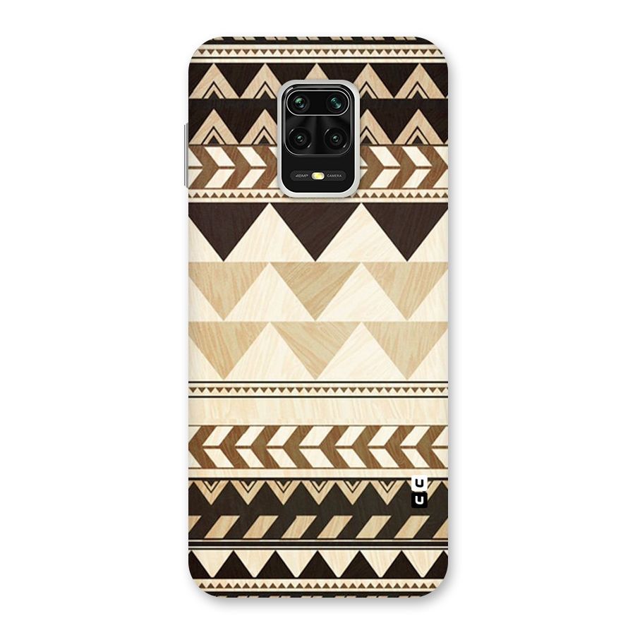 Wooden Printed Chevron Back Case for Poco M2 Pro