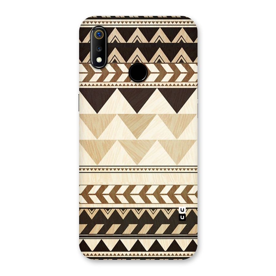 Wooden Printed Chevron Back Case for Realme 3