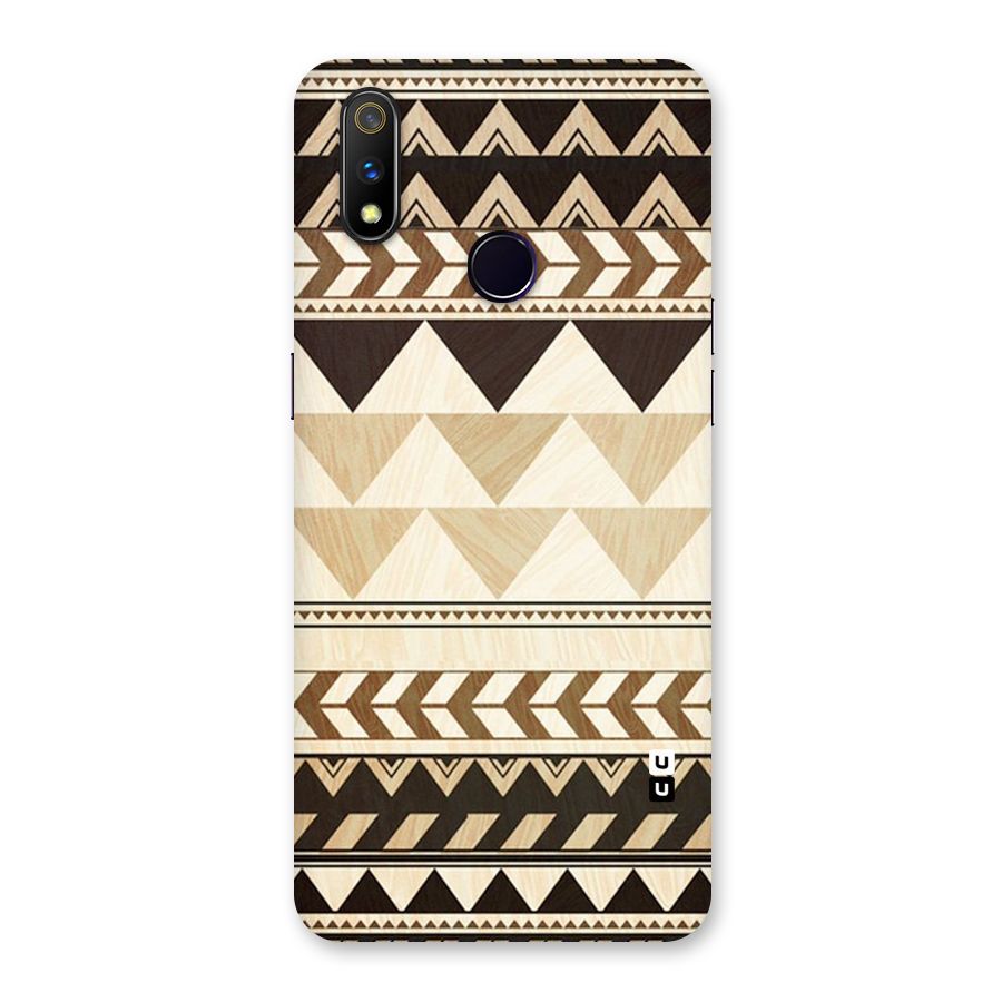 Wooden Printed Chevron Back Case for Realme 3 Pro