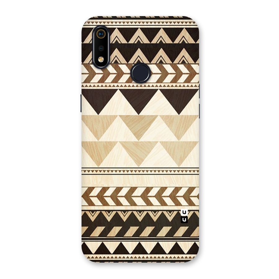 Wooden Printed Chevron Back Case for Realme 3i