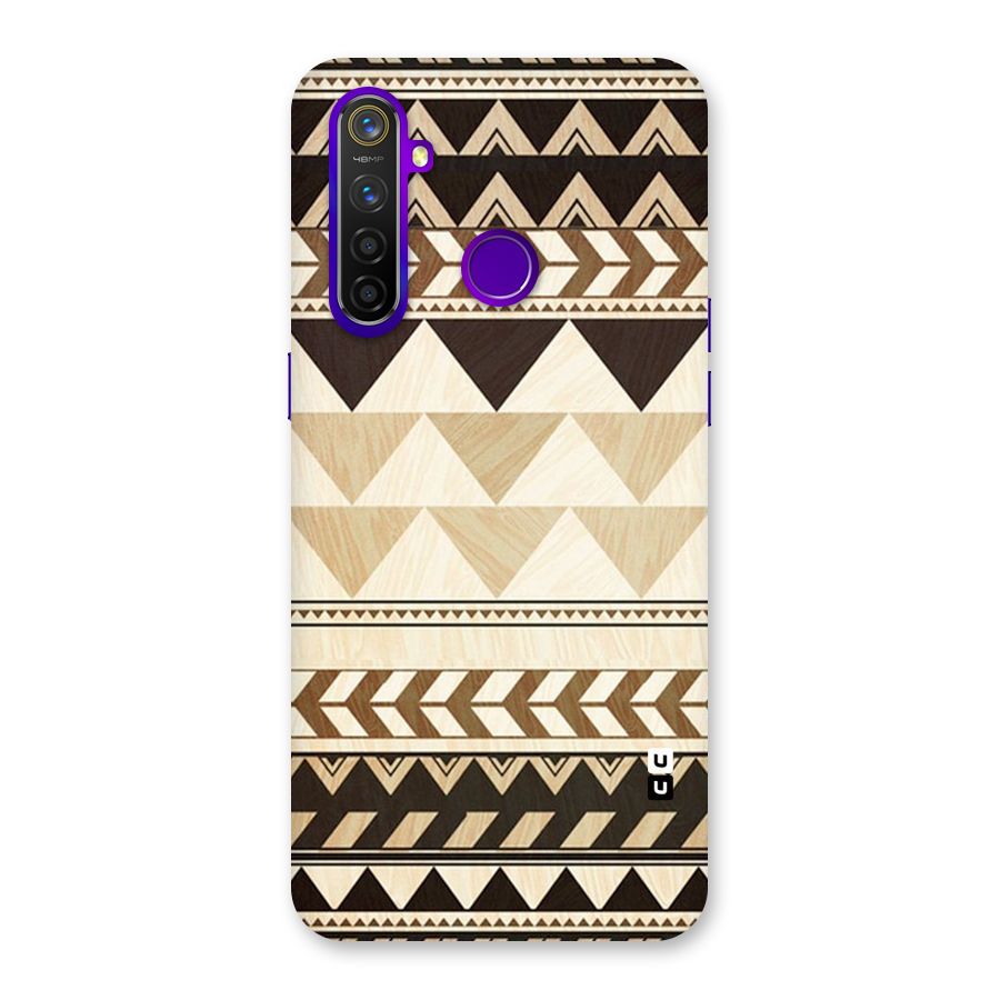 Wooden Printed Chevron Back Case for Realme 5 Pro