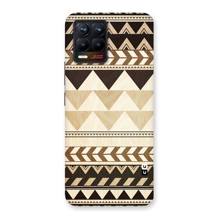 Wooden Printed Chevron Back Case for Realme 8