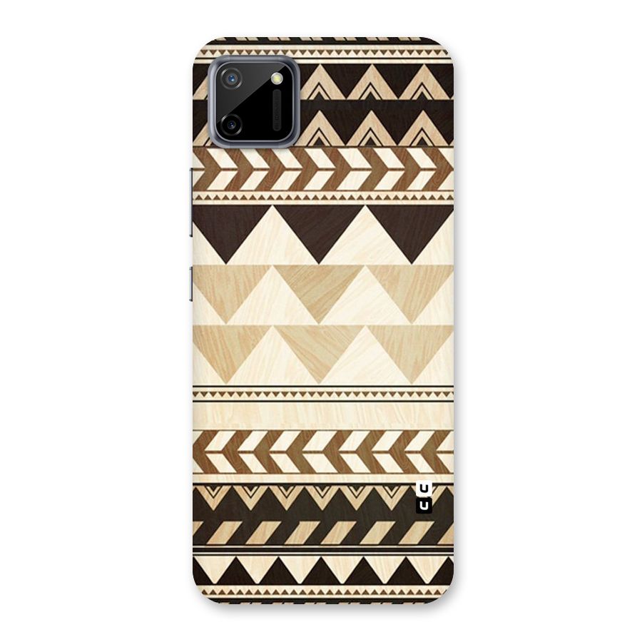 Wooden Printed Chevron Back Case for Realme C11