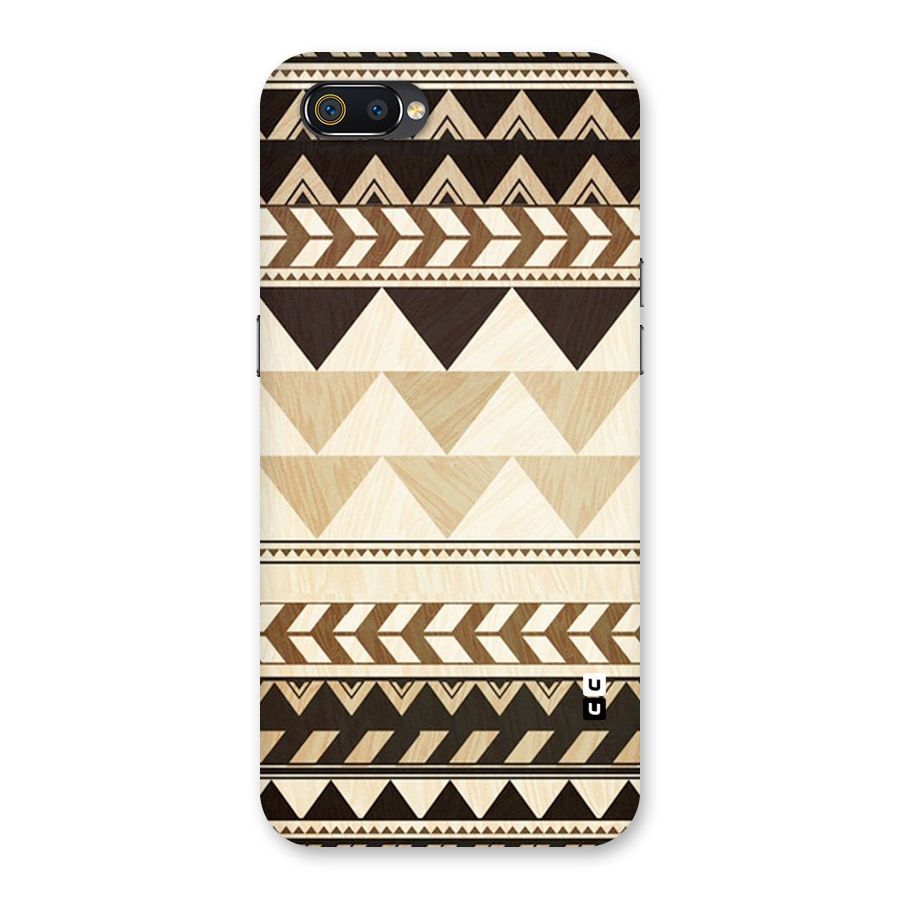 Wooden Printed Chevron Back Case for Realme C2
