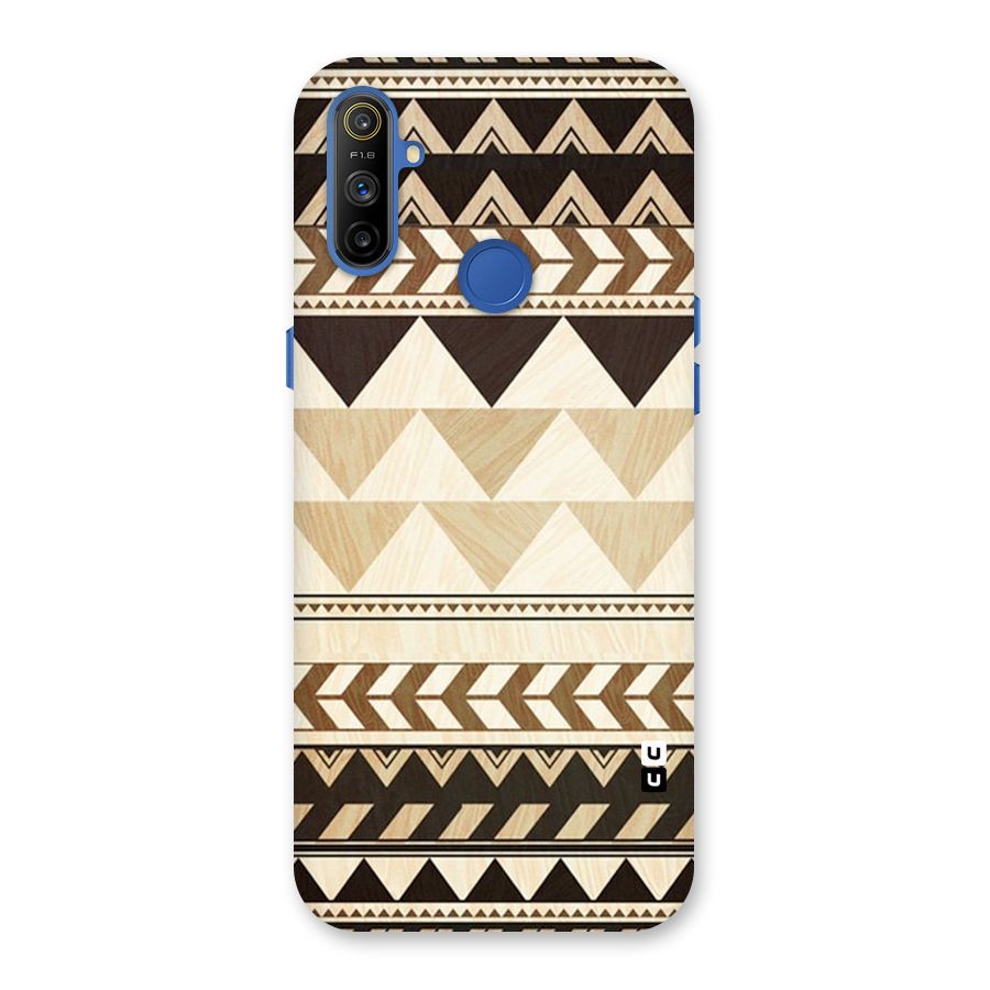 Wooden Printed Chevron Back Case for Realme Narzo 10A