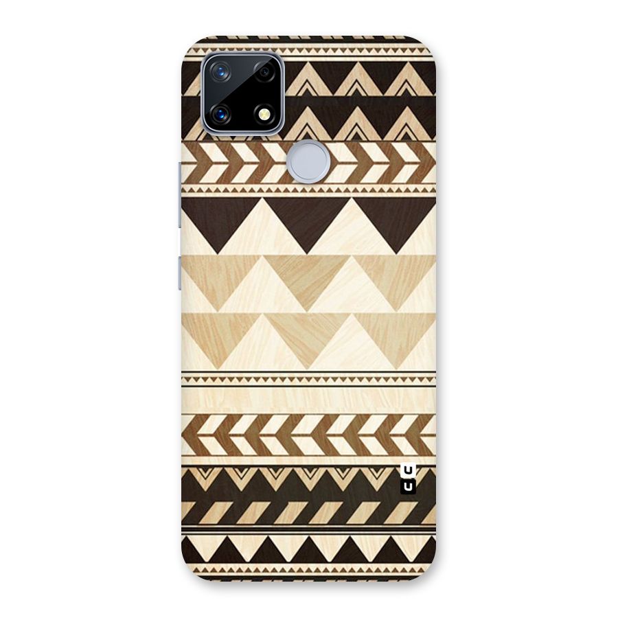 Wooden Printed Chevron Back Case for Realme Narzo 20