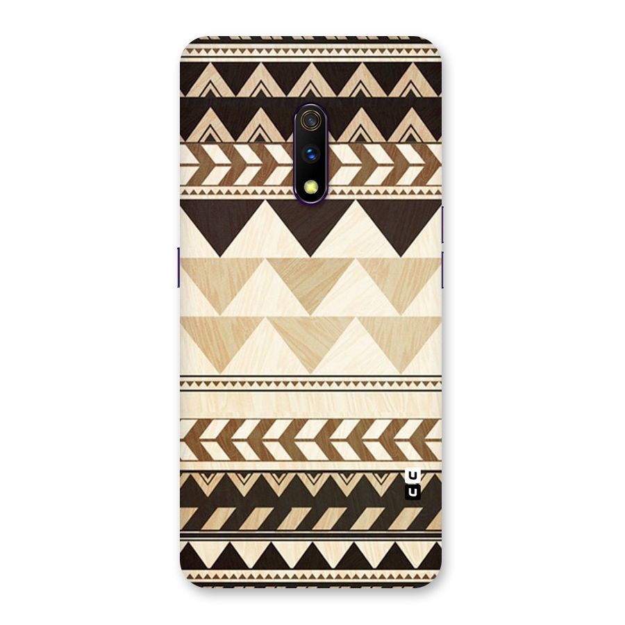 Wooden Printed Chevron Back Case for Realme X