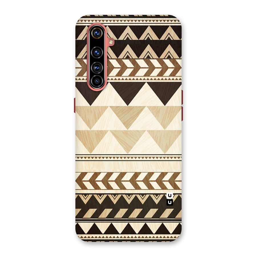 Wooden Printed Chevron Back Case for Realme X50 Pro
